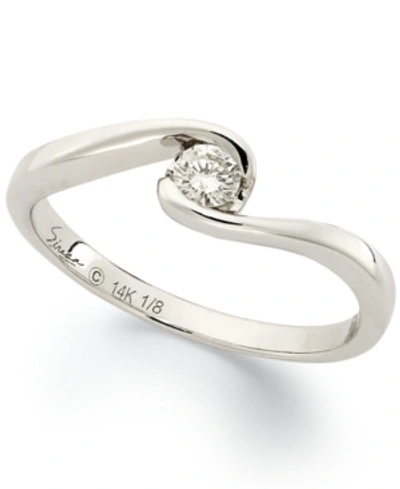 Shop Sirena Diamond (1/8 Ct. T.w.) Engagement Ring In 14k White Gold