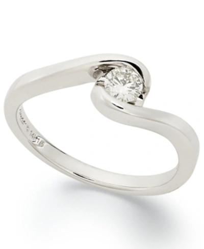 Shop Sirena Diamond Engagement Ring In 14k White Gold (1/5 Ct. T.w.)