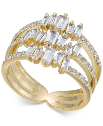 Inc International Concepts Gold-tone Crystal Stack Ring, Created For Macy's In Gold
