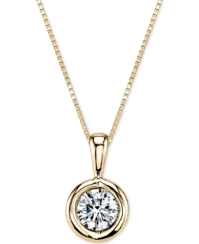 Shop Sirena Energy Diamond Pendant Necklace (1/5 Ct. T.w.) In 14k Gold, White Gold Or Rose Gold In Yellow Gold
