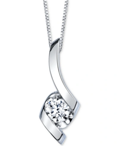 Shop Sirena Diamond Pendant Necklace In 14k White Gold (1/2 Ct. T.w.)