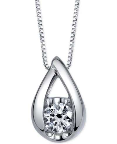 Shop Sirena Diamond Pendant Necklace (1/2 Ct. T.w.) In 14k White Gold