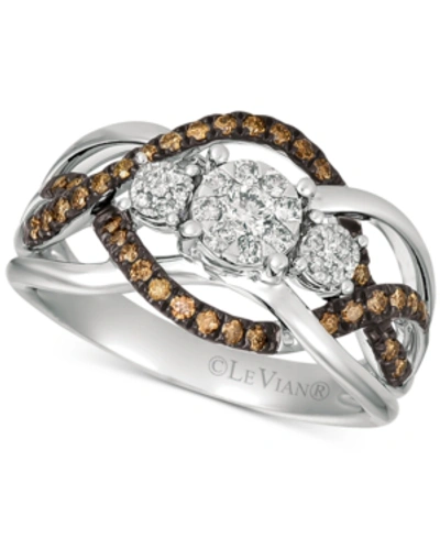 Le Vian Chocolatier Diamond Ring (3/8 Ct. T.w.) In 14k Rose Gold (also Available In Two-tone White & Yellow In White Gold