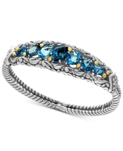 Effy Collection Effy Ocean Bleu London Blue Topaz (7-1/2 Ct. T.w.) And Swiss Blue Topaz (5-1/8 Ct. T.w.) Bracelet In In Blue