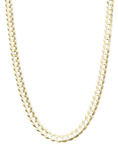 Shop Italian Gold 22" Curb Chain Necklace (4-5/8mm) In Solid 14k Gold