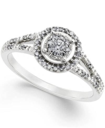 Promised Love Diamond Promise Ring In 10k White Gold ( 1/4 Ct. T.w.) In White Gold