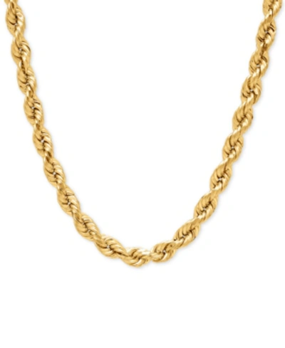 Shop Italian Gold Rope Chain 30" Necklace (4mm) In 14k Gold