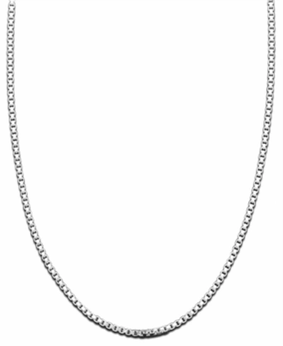 Giani Bernini Box Link 18" Chain Necklace In Sterling Silver, Created For Macy's In Silver