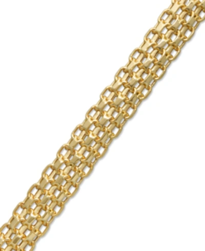 Shop Italian Gold Bombay Bismark Chain Bracelet In 14k Gold