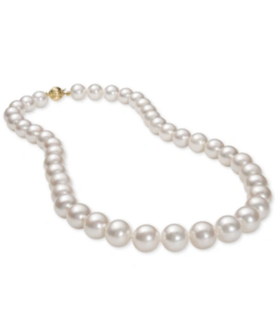 Shop Belle De Mer Cultured Freshwater Pearl (9-1/2mm) Collar 18" Necklace In White