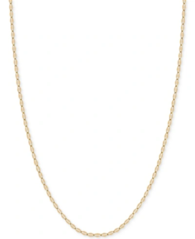 Italian Gold 20" Mirror Link Chain (2mm) In 14k Gold In Gold