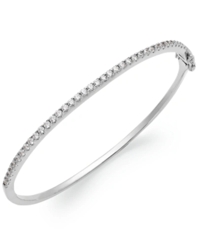 Shop Arabella Sterling Silver Cubic Zirconia Bangle Bracelet (1-3/4 Ct. T.w.) (also Available In 14k Gold Over Ste