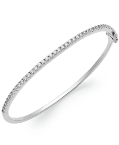 Arabella Sterling Silver Cubic Zirconia Bangle Bracelet (1-3/4 Ct. T.w.) (also Available In 14k Gold Over Ste In Silver