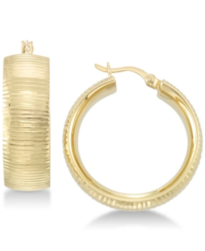 Shop Simone I. Smith Textured Hoop Earrings In 18k Gold Over Sterling Silver Or Sterling Silver