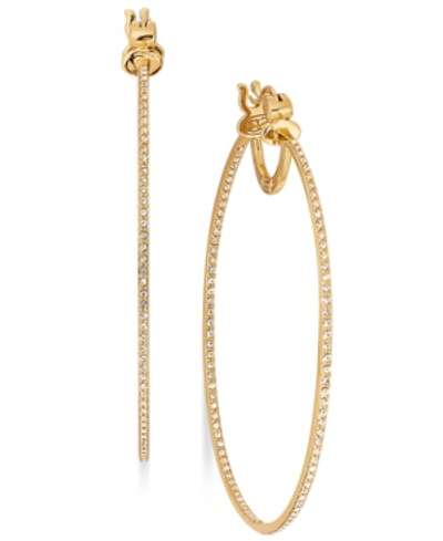 Shop Simone I. Smith 18k Gold Over Sterling Silver Earrings, Eternal Love-in-and-out Crystal Hoop Earrings