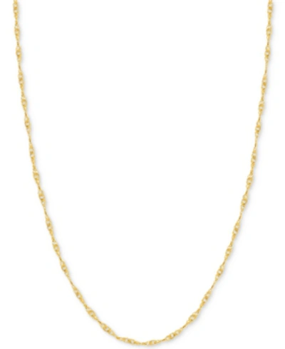 Shop Italian Gold 18" Singapore Chain Necklace (7/8mm) In 14k Gold