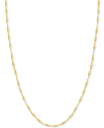 Italian Gold 18" Singapore Chain Necklace (7/8mm) In 14k Gold In Gold