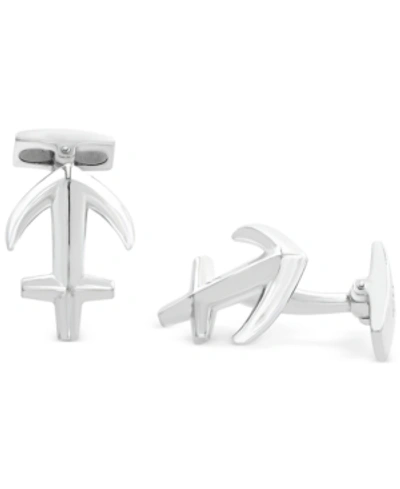 Shop Effy Collection Effy Men's Anchor Cuff Links In Sterling Silver