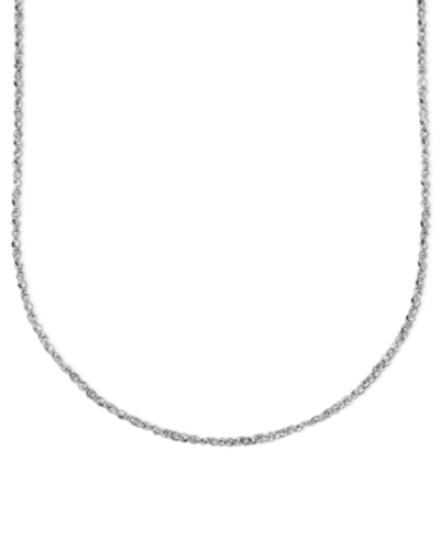 Italian Gold 14k White Gold 18" Perfectina Chain Necklace (1-1/8mm) In White Gold
