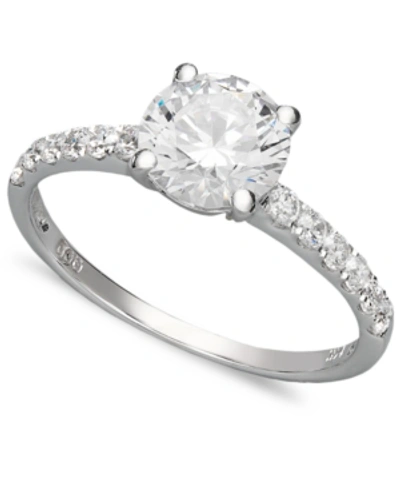 Shop Arabella 14k White Gold Ring, Cubic Zirconia Wedding Ring (2-3/4 Ct. T.w.)