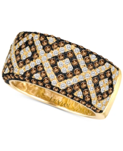 Shop Le Vian Chocolatier Diamond Pave Statement Ring (1-1/3 Ct. T.w.) In 14k Gold In Yellow Gold