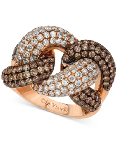 Shop Le Vian Red Carpet Diamond Knot Ring (3-1/2 Ct. T.w.) In 14k Rose Gold