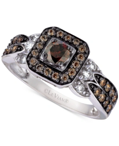 Le Vian Chocolate And Vanilla Diamond Ring (3/4 Ct. T.w.) In 14k White Gold In White Gold