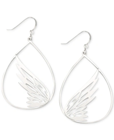 Shop Simone I. Smith Butterfly Teardrop Drop Earrings In Sterling Silver