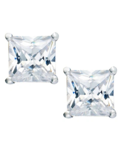 Shop Giani Bernini Cubic Zirconia Square Stud Earrings (2 Ct. T.w.) In 18k Gold Over Sterling Silver, Created For Macy'