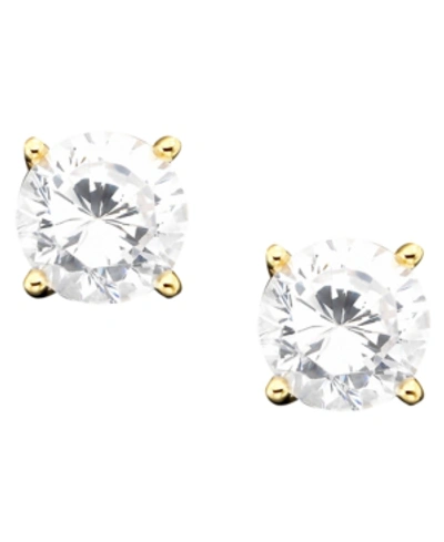 Giani Bernini 18k Gold Over Sterling Silver Earrings Cubic Zirconia Round Stud Earrings 4 8mm In Gold
