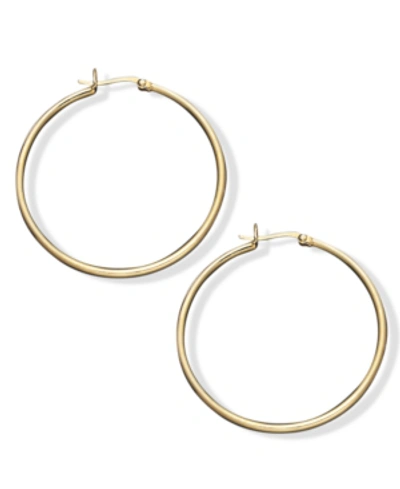 Shop Giani Bernini Large Hoop Earrings In 18k Gold Over Sterling Silver, 1.5"