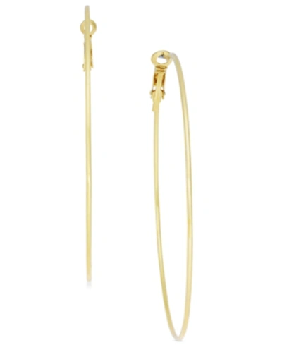 Shop Inc International Concepts Extra Large 2-3/4" Gold-tone Skinny Hoop Earrings, Created For Macy's