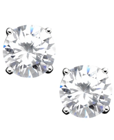 Giani Bernini 18k Gold Over Sterling Silver Earrings, Cubic Zirconia (4 Ct. T.w.) In Silver