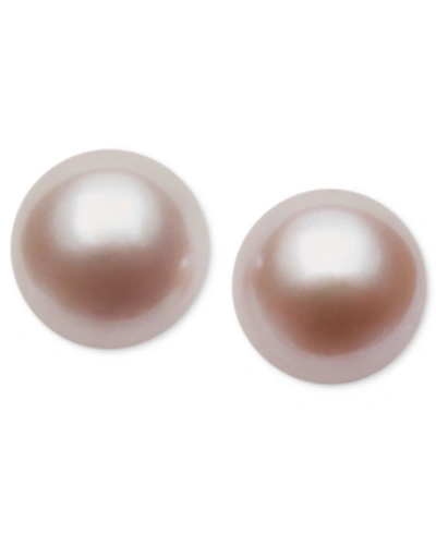 Shop Belle De Mer Pearl Earrings, 14k Gold Cultured Freshwater Pearl Stud Earrings (9mm) In No Color
