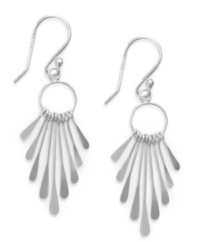 GIANI BERNINI PADDLE DROP EARRINGS IN STERLING SILVER, CREATED FOR MACY'S 