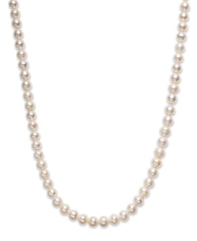 Shop Belle De Mer Pearl Necklace, 36" Cultured Freshwater Pearl Endless Strand (8-1/2mm) In White
