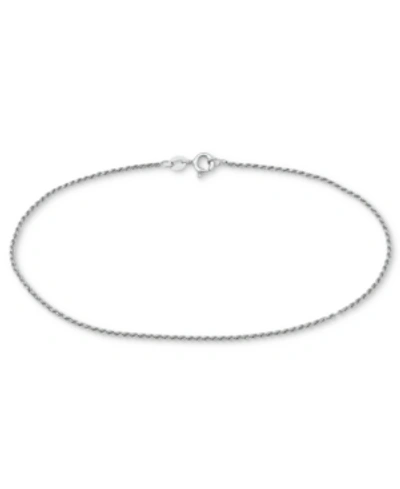 Shop Giani Bernini Twist Rope Ankle Bracelet In 18k Gold-plated Sterling Silver, Also Available In Sterling Silver, Cre