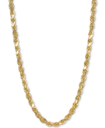 Shop Italian Gold Rope 18" Chain Necklace In 14k Gold In Yellow Gold