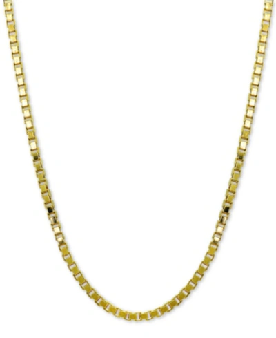 Shop Giani Bernini Box Link 20" Chain Necklace In 18k Gold-plated Sterling Silver, Created For Macy's