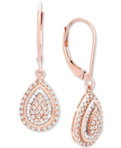 Shop Wrapped In Love Diamond Teardrop Earrings (1/2 Ct. T.w.) In 14k White, Yellow Or Rose Gold, Created For Macy's