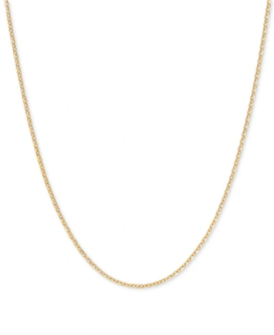 Shop Italian Gold Mirror Cable Link 16" Chain Necklace (1-1/4mm) In 14k Gold In Yellow Gold