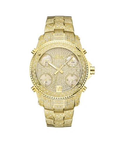 Shop Jbw Men's Jet Setter Diamond (2 Ct.t.w.) 18k Gold Plated Stainless Steel Watch