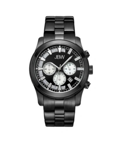 Shop Jbw Men's Delano Diamond (1/5 Ct.t.w.) Black Ion-plated Stainless Steel Watch