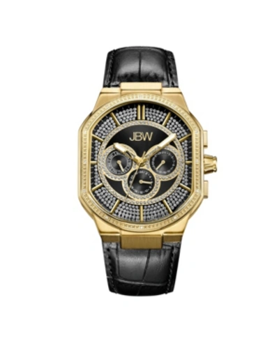 Shop Jbw Men's Orion Diamond (1/8 Ct.t.w.) 18k Gold Plated Stainless Steel Watch
