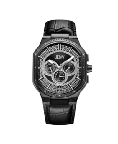 Shop Jbw Men's Orion Diamond (1/8 Ct.t.w.) Black Ion-plated Stainless Steel Watch