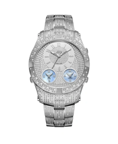 Shop Jbw Men's Jet Setter Iii Diamond (1 Ct.t.w.) Stainless Steel Watch In Silver