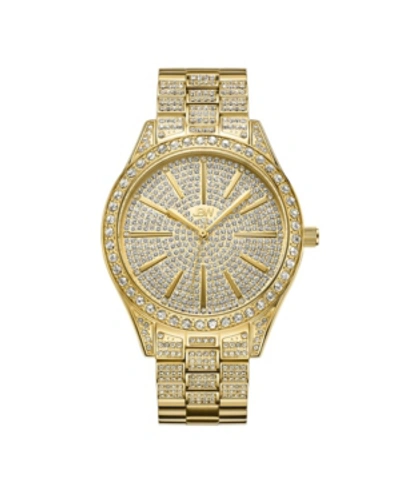 Shop Jbw Women's Cristal Diamond (1/8 Ct.t.w.) 18k Gold Plated Stainless Steel Watch