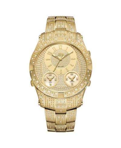 Shop Jbw Men's Jet Setter Iii Diamond (1 Ct.t.w.) 18k Gold Plated Stainless Steel Watch