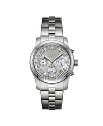 Shop Jbw Women's Muse Diamond (1/5 Ct.t.w.) Stainless Steel Watch In Silver