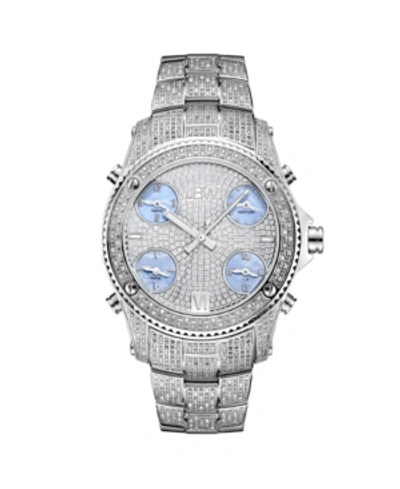 Shop Jbw Men's Jet Setter Diamond (2 Ct.t.w.) Stainless Steel Watch In Silver